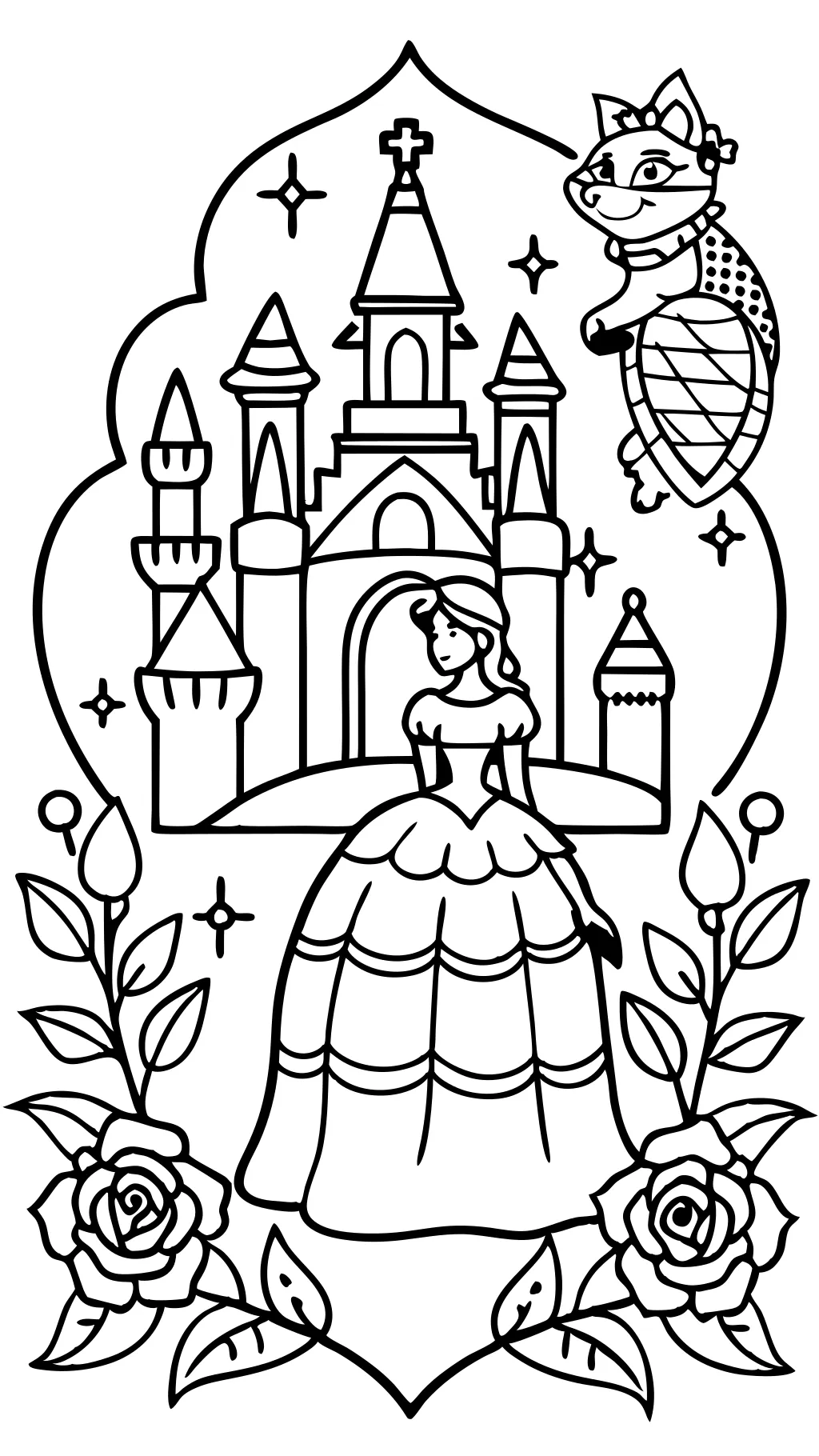 the beauty and the beast coloring pages